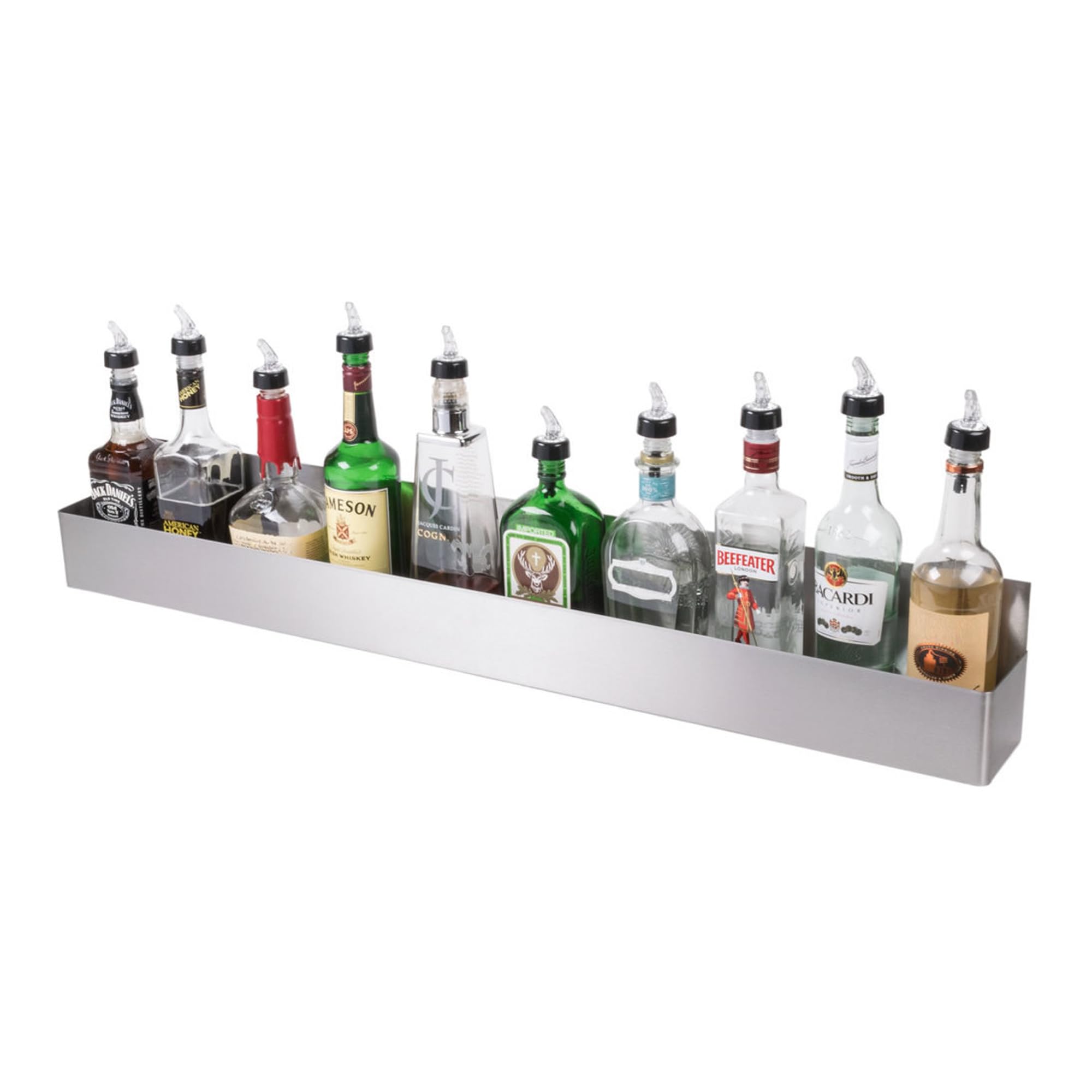 Chabrias Ltd Stainless Steel 42” 106.5cm Bottle Speed Rail, Heavy-Duty Bottle Shelf for Bars, Pubs, or Restaurants, Bar Accessories Organiser & Cocktail Station Accessory for Efficient Storage