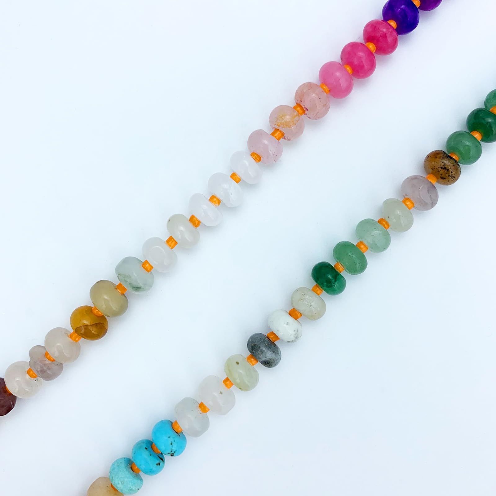 Pietra preziosa con perline da donna, girocollo con perline in pietra naturale colorata Boho, gioielli da spiaggia estivi, regalo per donne
