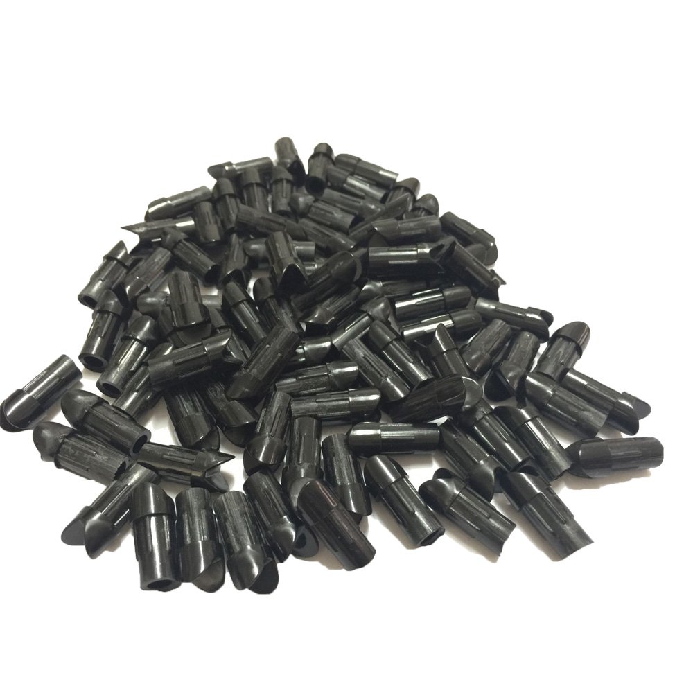 JIEXI HWYP Plastic Half Moon Plastic Arrow Nocks for Archery Crossbow Arrow OD:7.6mm Pack of 50