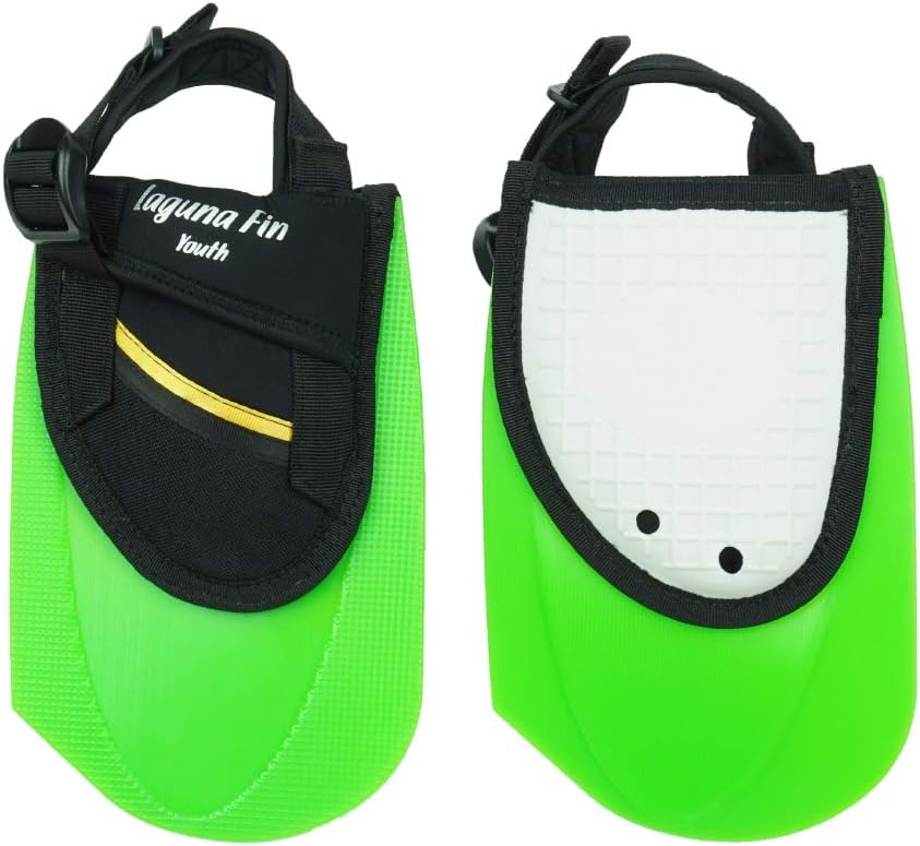 Laguna Fin Swim Fins - Open Water and Training Short Fin, Fully Adjustable, Open Heel, Lightweight and Floatable, Available in Youth and Adult Sizes : Sports & Outdoors