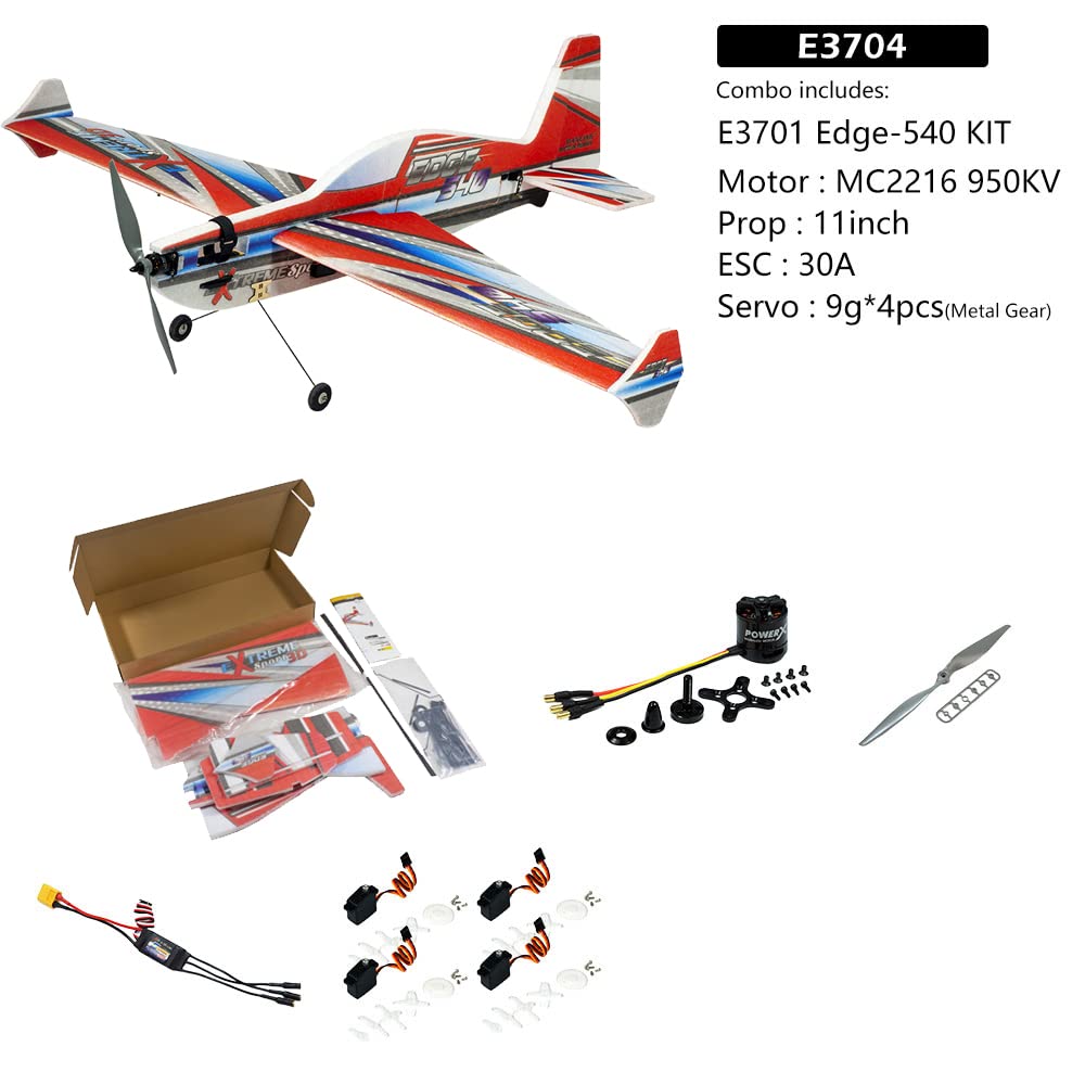 Dancing Wings Hobby Remote Controlled 3D EPP RC Foam Airplane 1100mm Edge 540 Aircraft Need to Assemble (E3704)