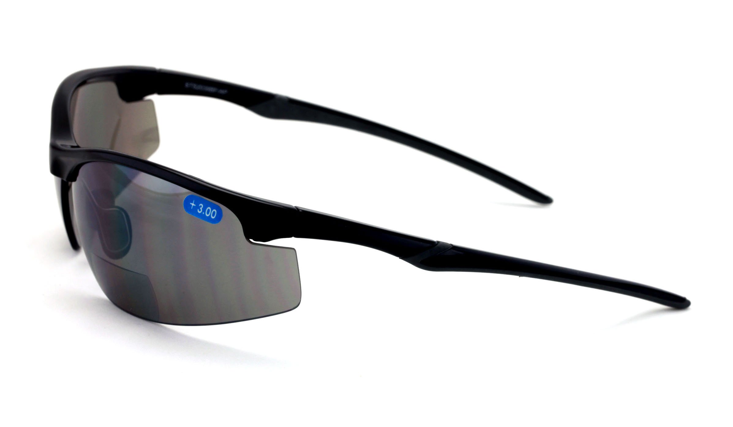 V.W.E. De Alto Rendimiento De Protección De Los Vidrios Rx-Bifocales De Seguridad Espejo Ligero Matiz Bifocales - Lector De Sol - Gafas De Sol (Negro, 2.50)