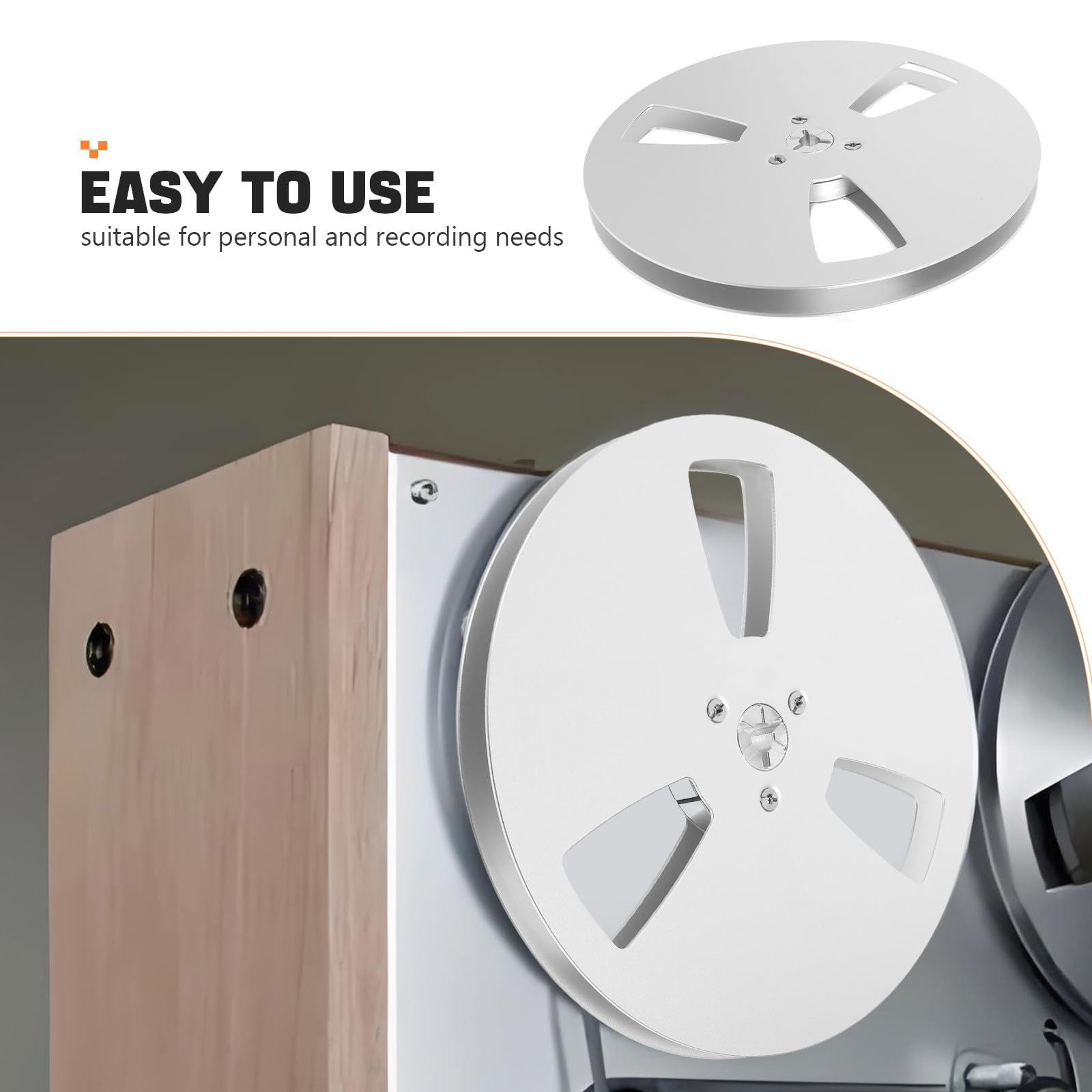 Carrete de Recogida Vacío 7 Pulgadas Aleación de Aluminio para Grabación