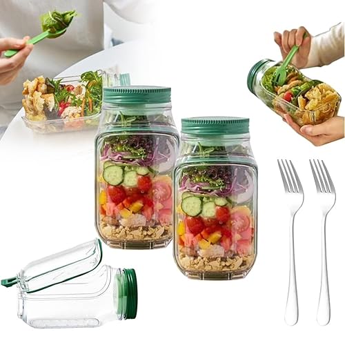 KSVNOTF Leakproof Salad Container With Dressing Pots By The Original