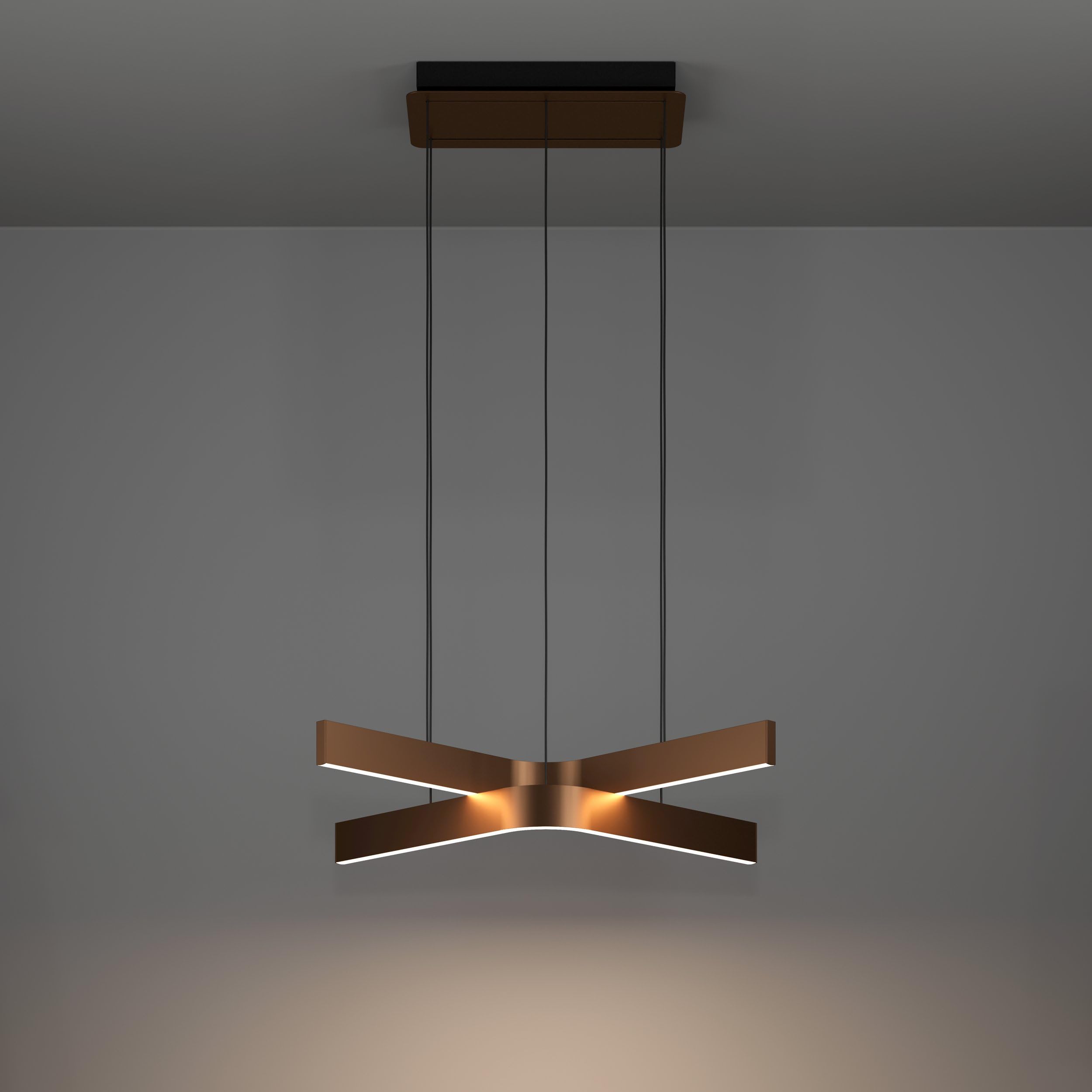 EGLO connect.z Smart-Home LED Pendelleuchte Folcino-Z | Metall Hängelampe dimmbar, ZigBee, Matter, App und Sprachsteuerung Alexa, warmweiß-kaltweiß, RGB, Bronze-Optik