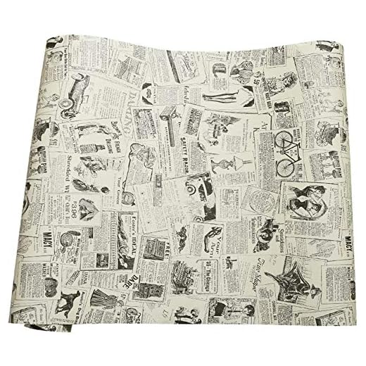 Vintage giornale di contatto carta autoadesiva in vinile mensola del cassetto per mobili Artigianato d'arte decorazioni per la casa 60 x300cm