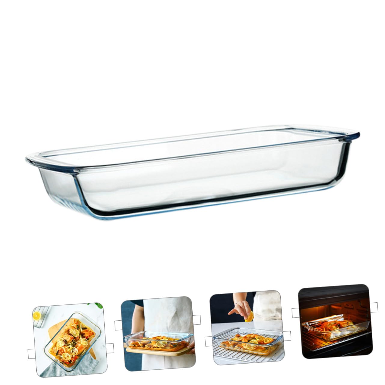 Glas backform Hitzebeständig Anti rost Mikrowellengeeignet Servierplatte Für Ofengebrauch Skandinavischer Stil Küchenhelfer