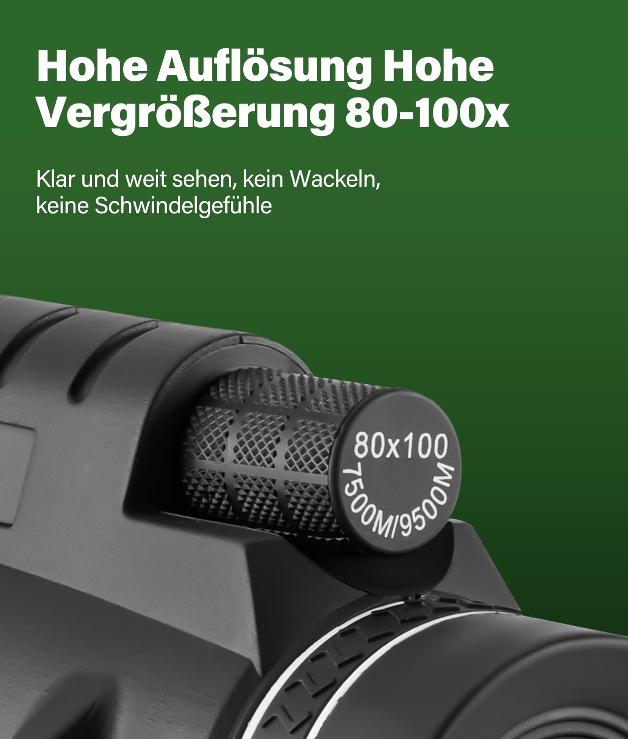 PAHTTO Monokulares Teleskop, Monokular 80x100 mit BAK4-Prisma und FMC-Objektiv, HD Monokular Teleskop Fernrohr mit Smartphone-Adapter und Stativ, für Vogelbeobachtung Jagd Wandern Konzert Sport