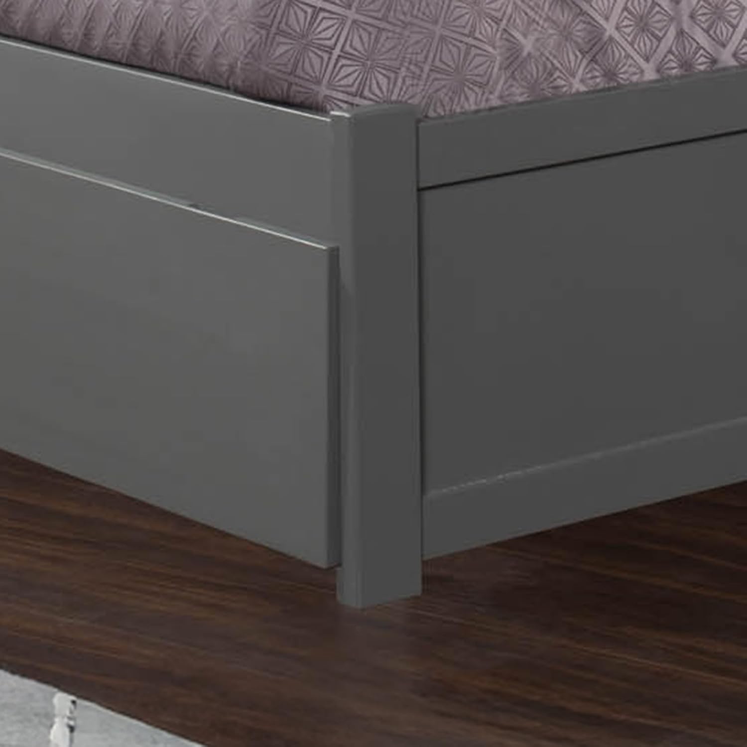 AFI, Mission Queen Platform Bed with Footboard & Storage Drawers, Grey