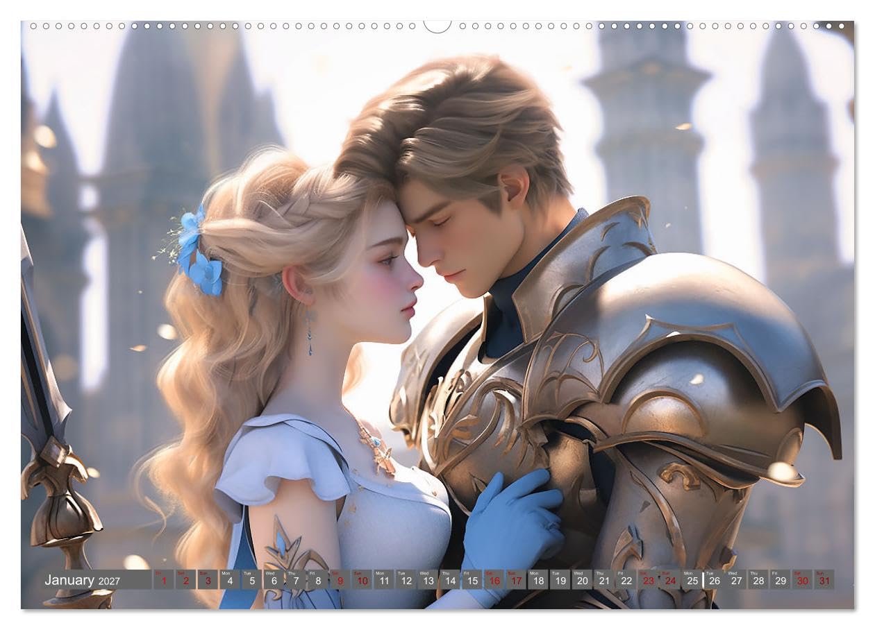 Magic Manga Love (High Quality Premium Wall Calendar 2027 DIN A2 landscape),CALVENDO 12 Month Wall Calendar: Small scenes full of familiarity and love