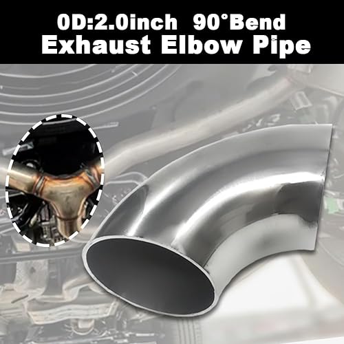 Miniatura 8 de Tubo de codo de escape OD de 3 pulgadas y 90 grados (codo de curva de mandril) SS304 de acero inoxidable apto para codo de escape modificado de
