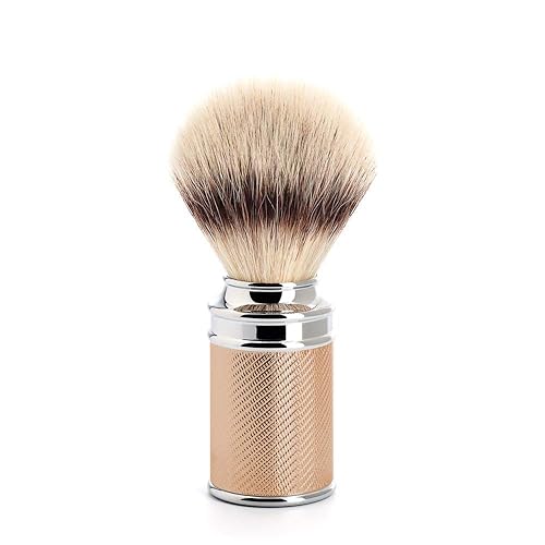 Miniatura 2 de MÜHLE - Cepillo de afeitar tradicional de fibra Silvertip negrocromado, accesorio de afeitado de lujo para hombres