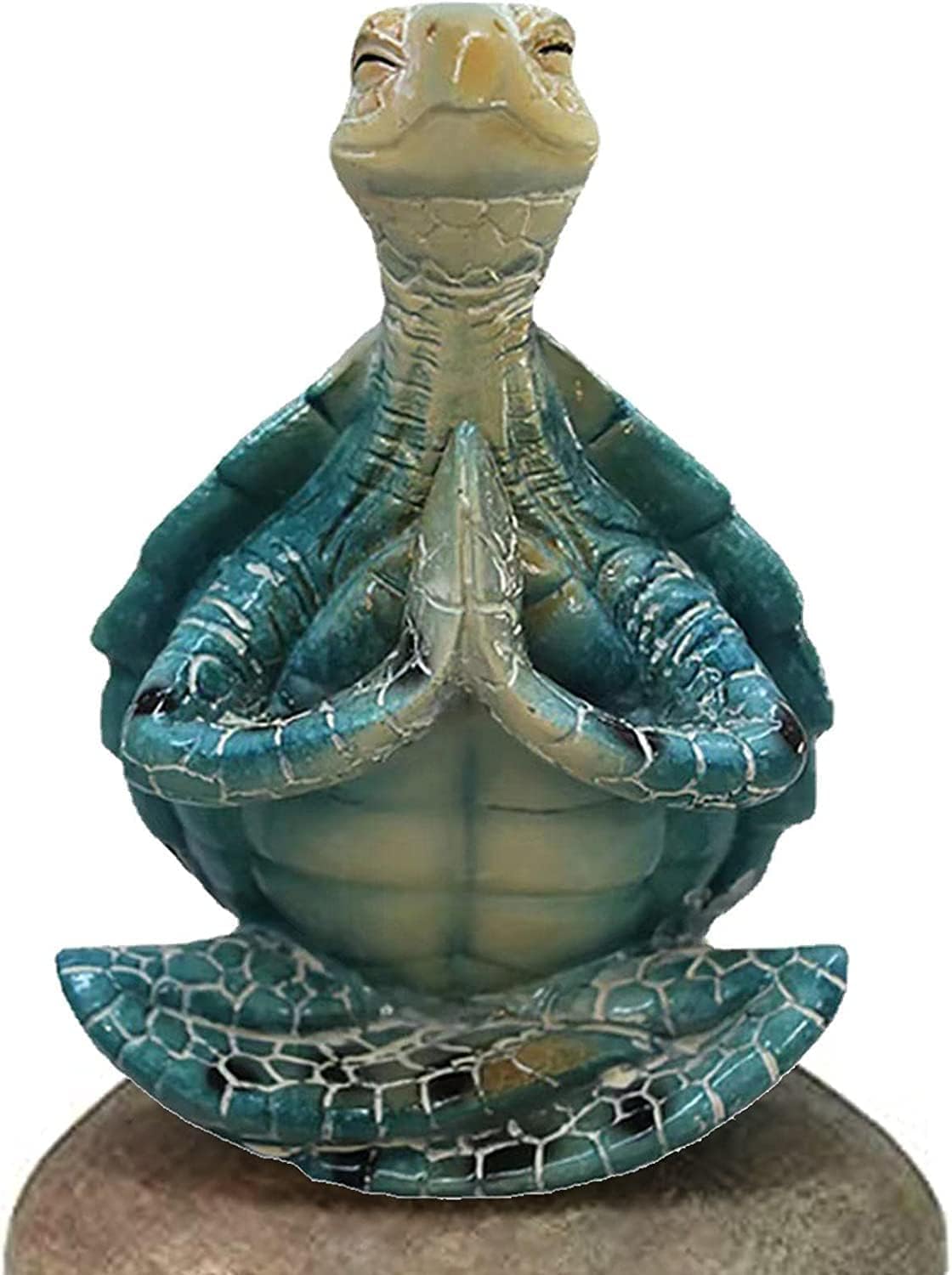 KUNIJIWA Sea Turtle Meditation Yoga Decor-Meditation Yoga Turtle Decor-Garden Statue Meditating Sea Turtle Sculptures for Collection, Zen Yoga Turtle Figurine for Home Office Decoration