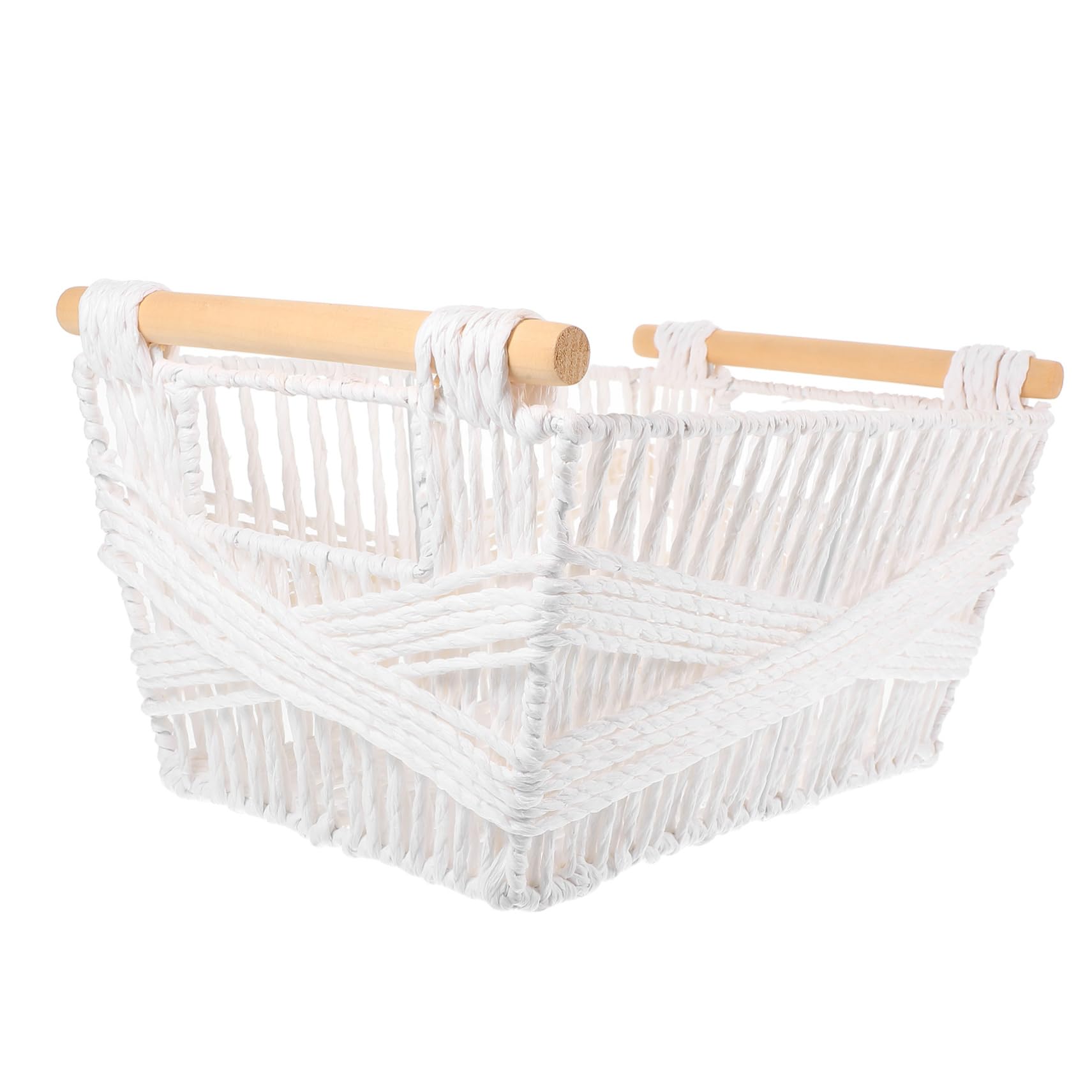 Cabilock Cesta De Almacenamiento Tejida Cuerda De Organizador Decorativo Para Escritorio y Hogar Para Baño Cocina y Oficina