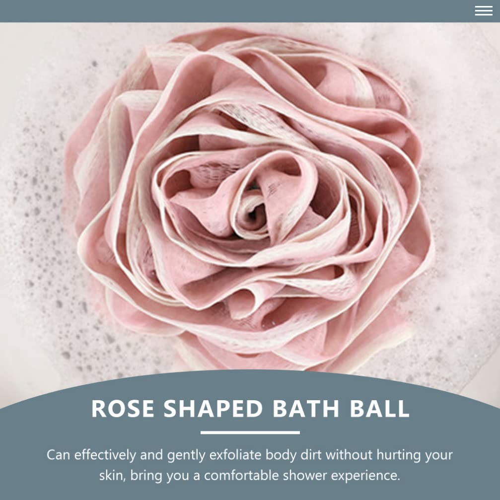 4 szt. Kąpiel Loofah Rose Flower Shad Pufa Ball Gąbka pod prysznic Peeling do ciała Exfoliator do łazienki