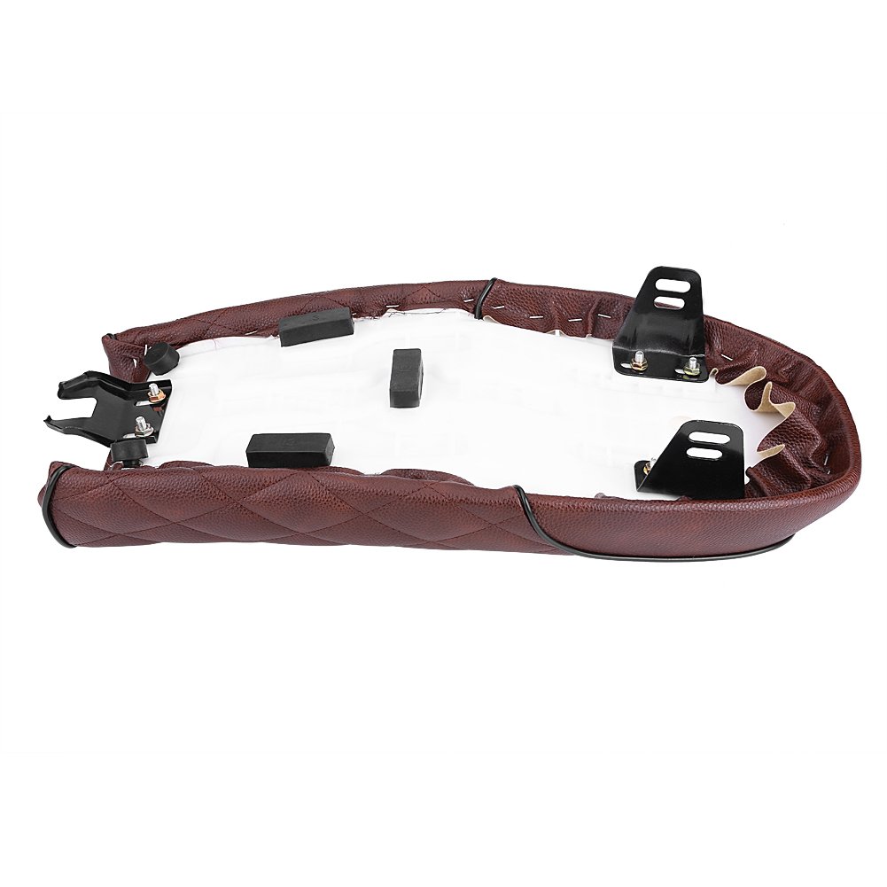 Selle De Moto Style Vintage Cuir PU - Confortable Pour CG125, GN, CB400SS - Type C Marron