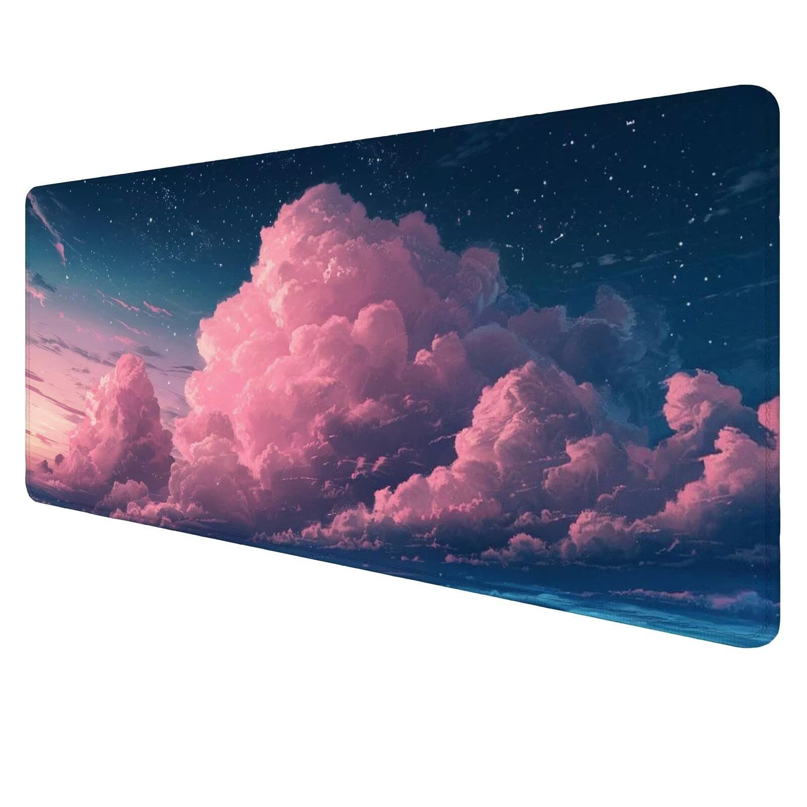 Alfombrilla Ratón Nube Alfombrilla Ratón Gaming XXL 1200x600x3mm Accesorios Escritorio,Antideslizante Mousepad Cielo Estrellado Tapete Escritorio Infantil,para Alfombrilla Pc Teclado Ratón J664