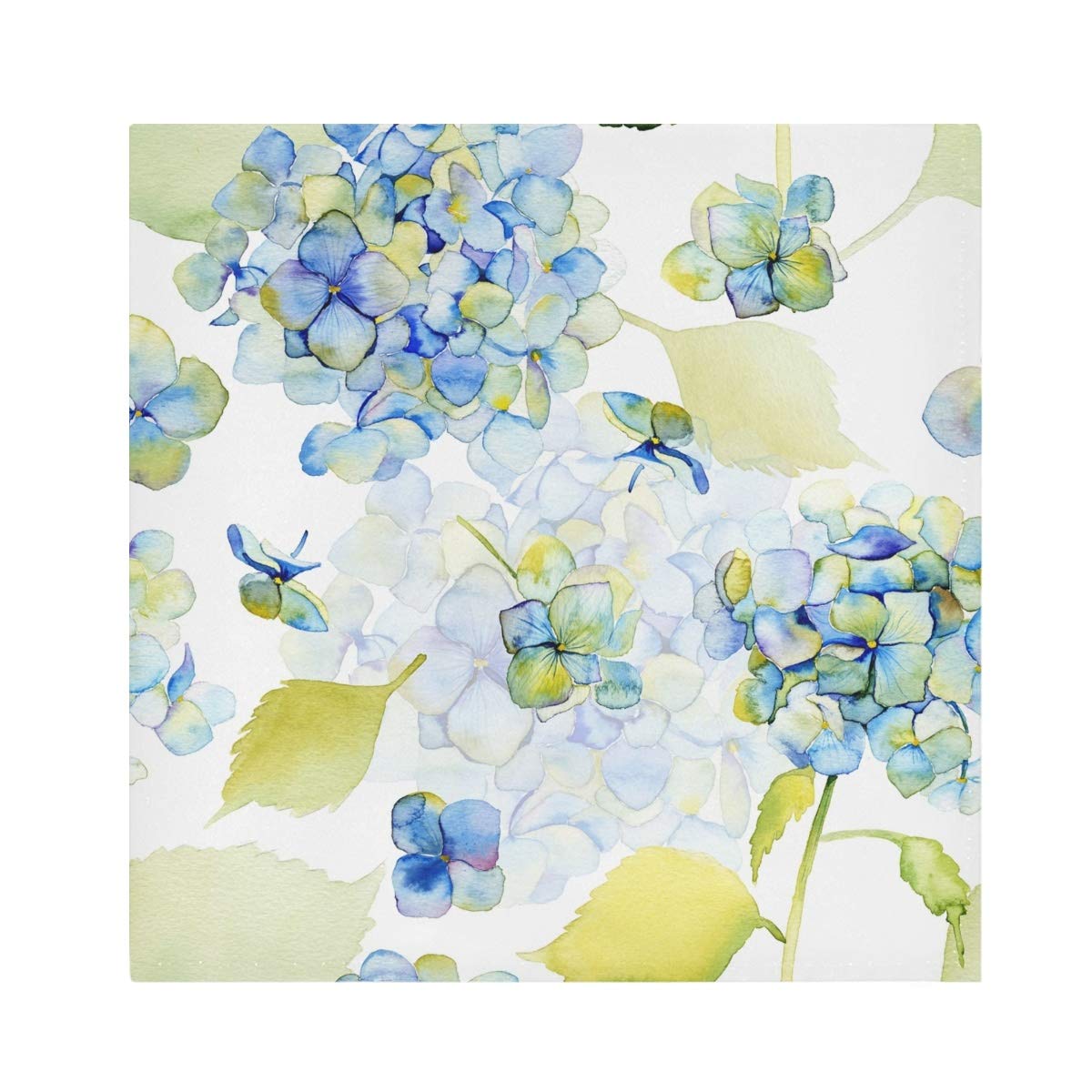 vvfelixl Modern Floral Luxurious Blue White Hydrangea Set of 1 Holiday Cloth Napkin Table Washable Polyester Dinner Napkins Set Banquet Party Festival Decorations 20"X20" Everyday Use