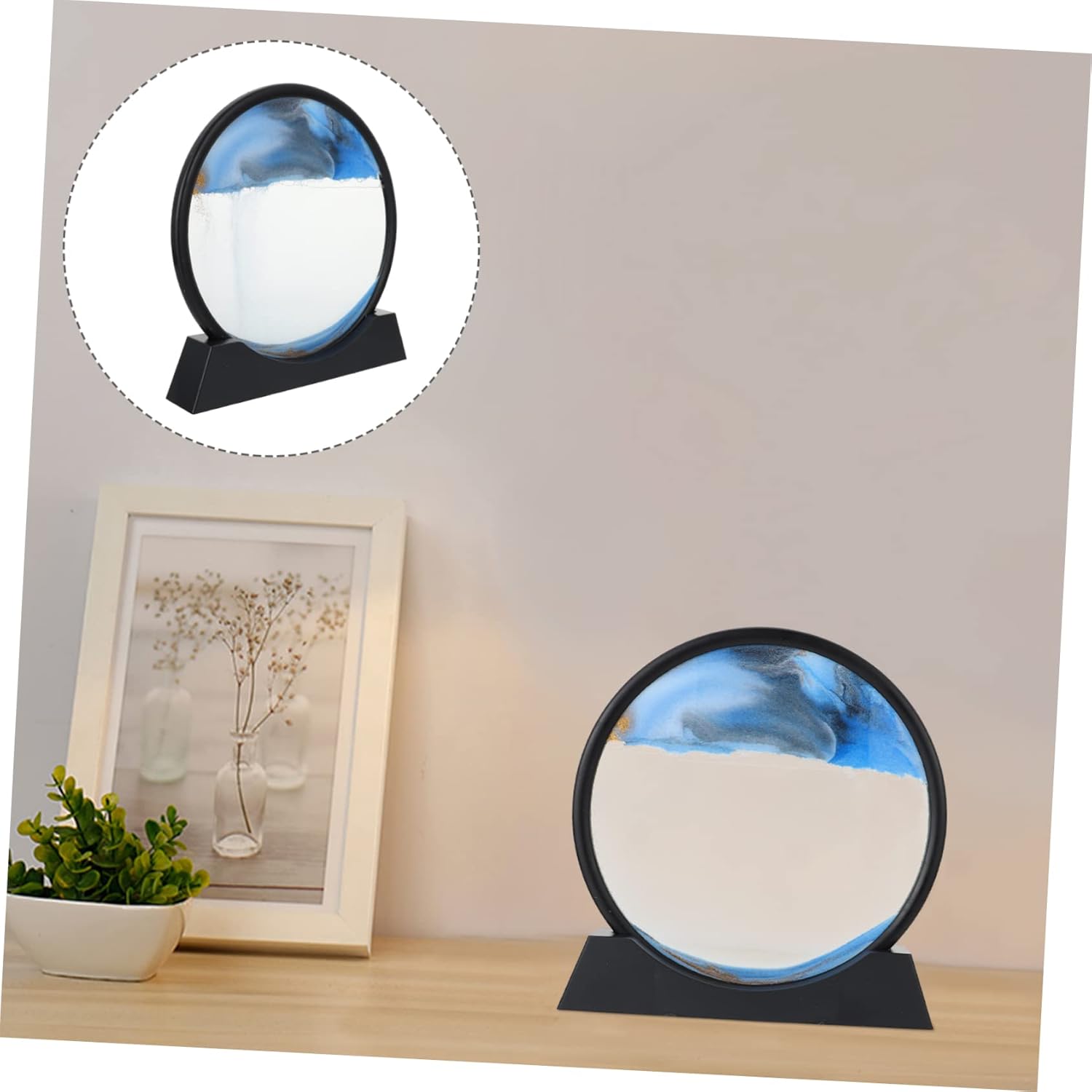 FAVOMOTO 1pc Quicksand Painting Home Desktop Ornament Chic Living Room Decor for Relaxation and Calm Year and Housewarming