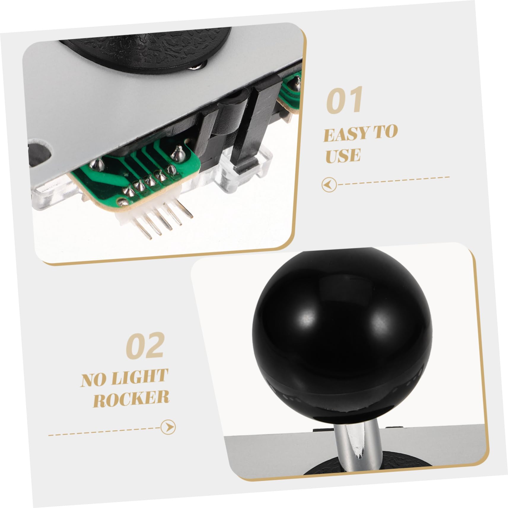 YARNOW Joystick Nero Simulatori di Gioco Game Conter Sticks Joystick di Ricambio per Console di Gioco Scheda di Circuito ABS