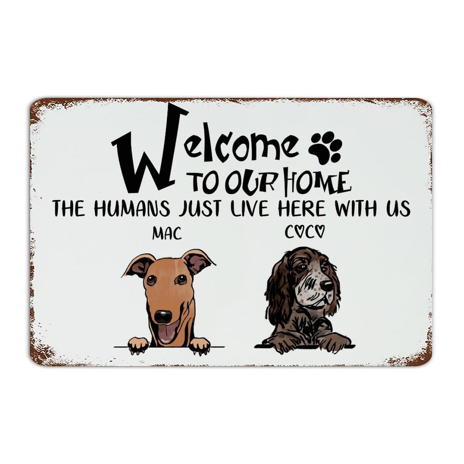 Plaque en métal aluminium extèrieur 30x45 cm panneau signalétique personnalisé maison
