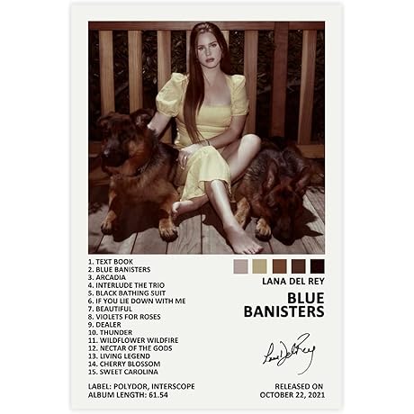YEZLH Lana Del Rey Posters Blue Banisters Music Album Poster