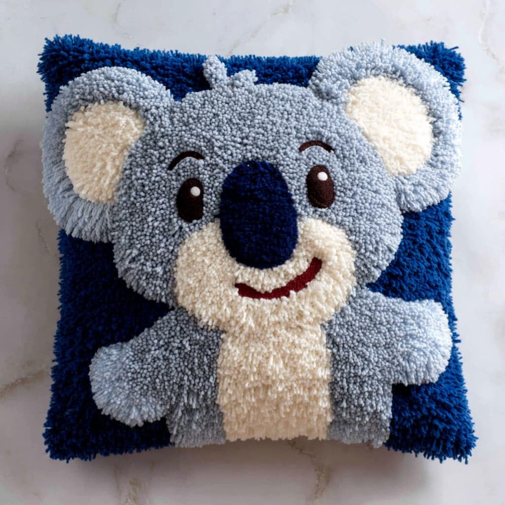 kitphoenix Latch Hook Kits Cushion Koala 43Cmx43Cm