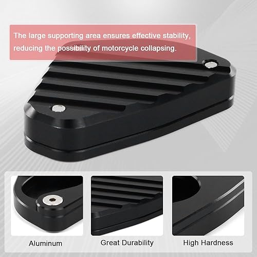 Miniatura 4 de Xitomer Ampliador de soporte lateral de motocicleta para Ninja ZX-6R ZX636 2013 2014 2015 2016 2017 2018 2019-2024 Soporte de extensión de zapatos