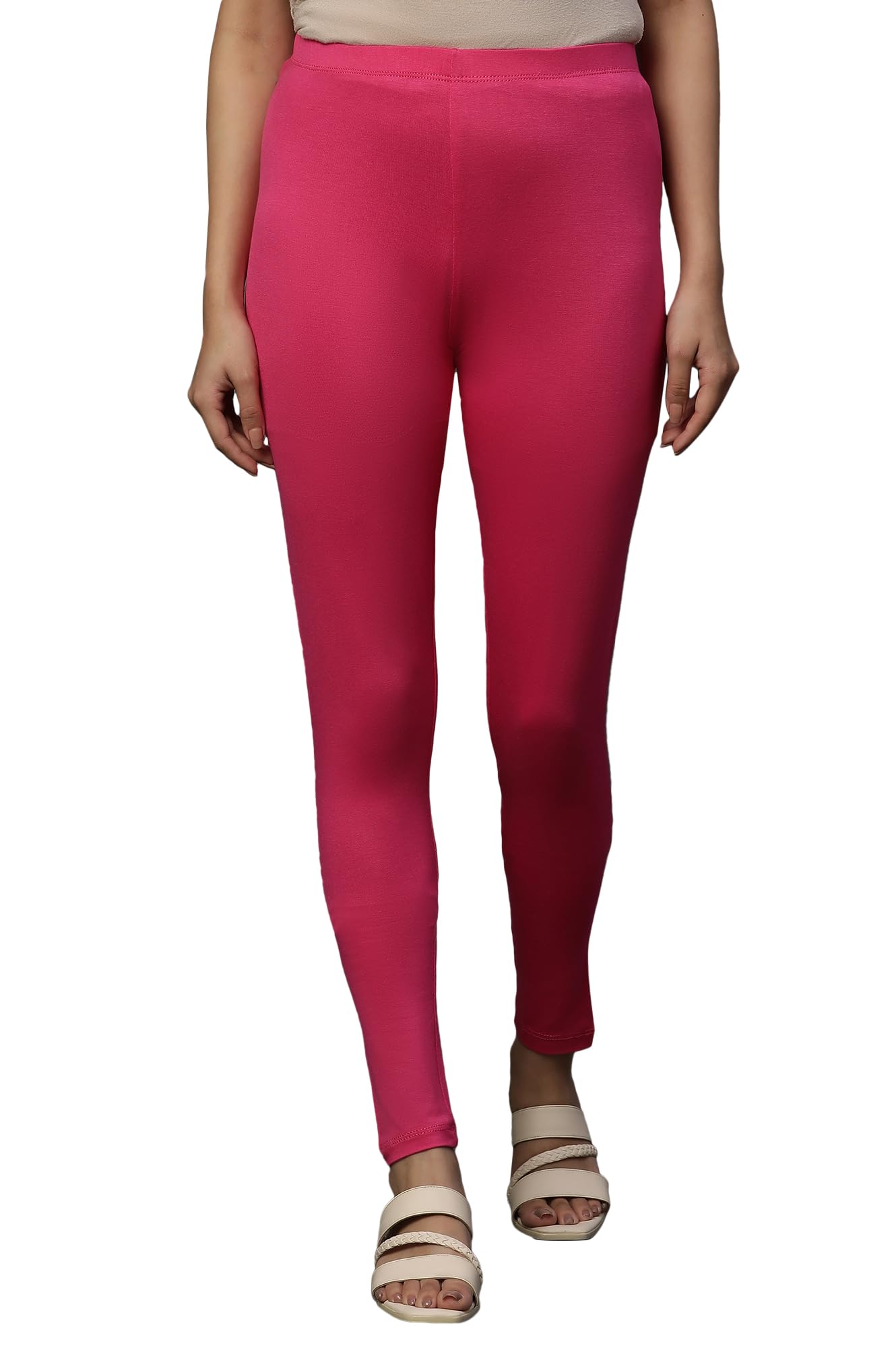 Pink Solid Lycra Tights-image-39