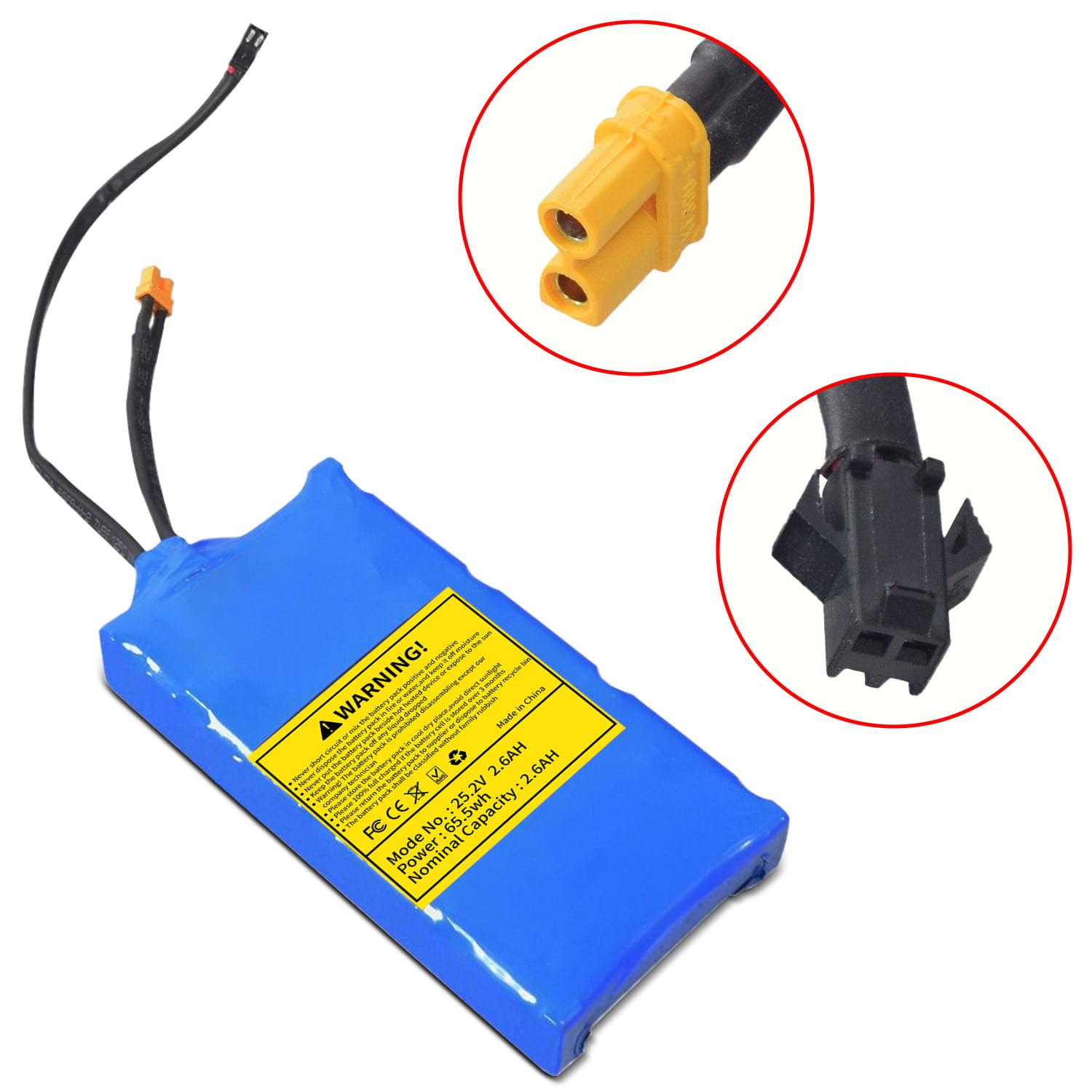 Amazon.com : 25.2 Volt 2.6AH Lithium Rechargeable Battery Pack Fit