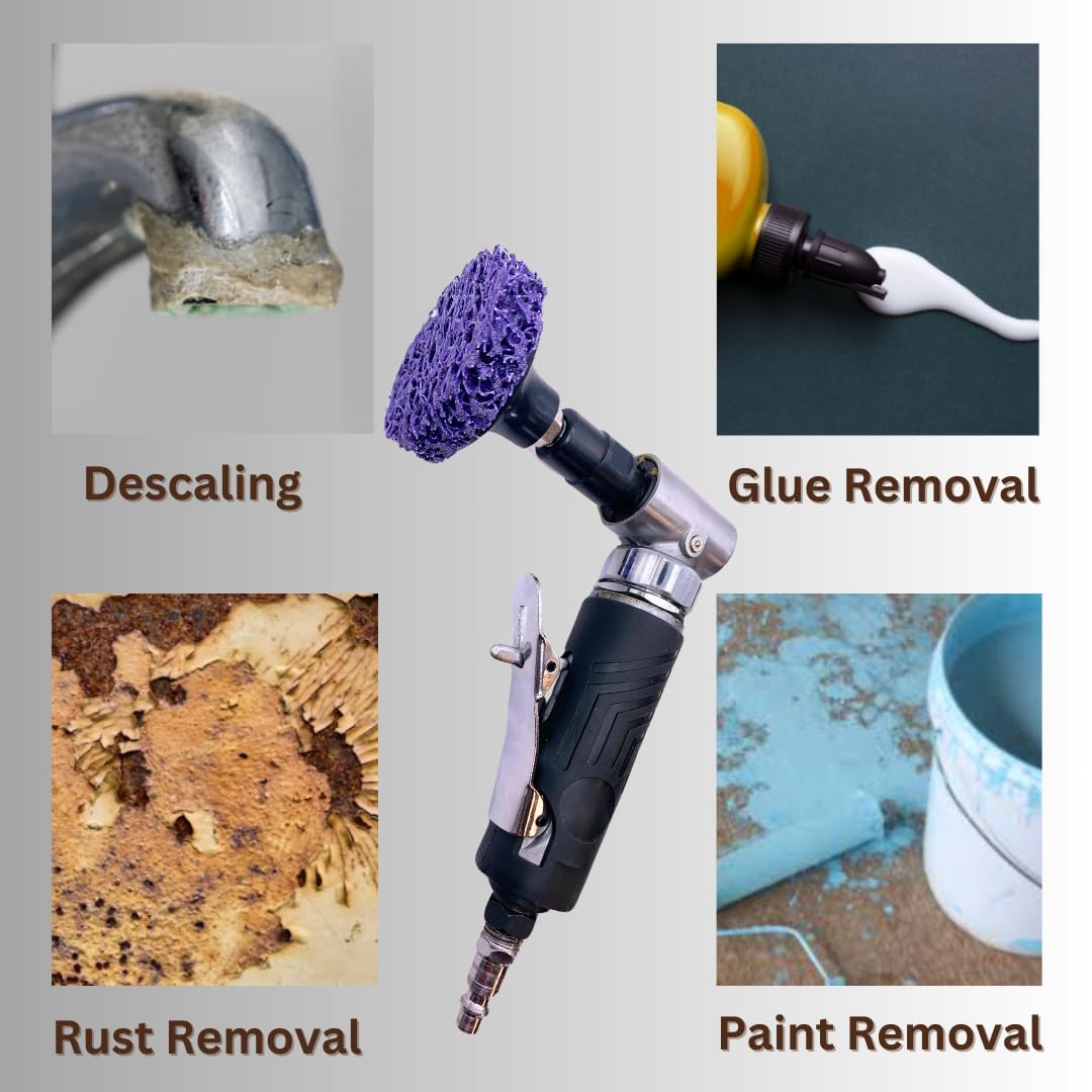 Paquete de 12 mini discos de 2 pulgadas de cambio rápido y limpieza, disco de fácil tira púrpura para amoladora, tratamiento de superficies, eliminación de pegamento de pintura oxidada, RPM 13,000**,