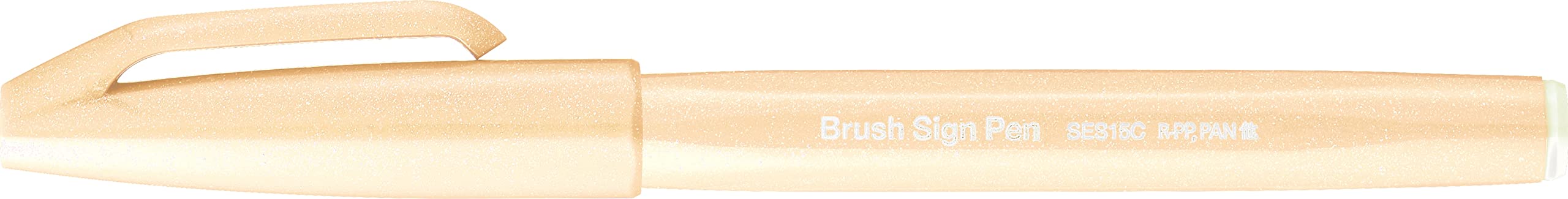 Pentel SES15C-F3X Brush Sign Pen Light Orange Fibre Tip 1 Pack of 10, 1 count (Pack of 10)