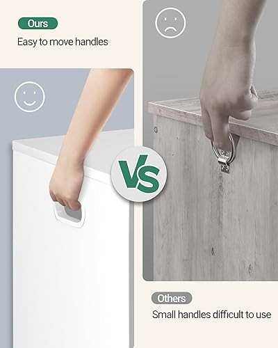 Miniatura 6 de Baúl de almacenamiento de 39.4 pulgadas, baúl de almacenamiento con 2 bisagras, caja de madera, organizador de pecho elevador, banco de zapatos para