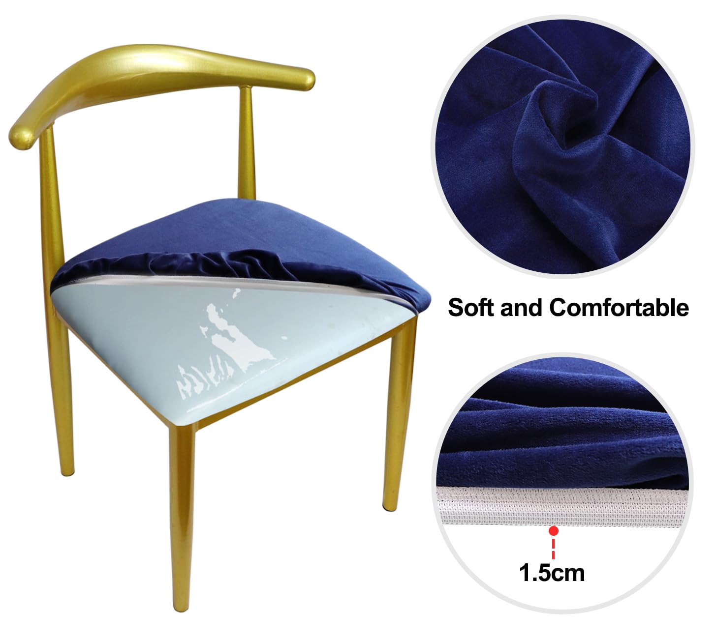 Coprisgabello In Velluto Elasticizzato - Per Sgabelli 36-50 Cm | Lavabile E Antiscivolo - Foto 9