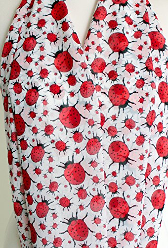 Etwoa Ladybug Infinity Scarf Circle Scarf Loop Scarf4