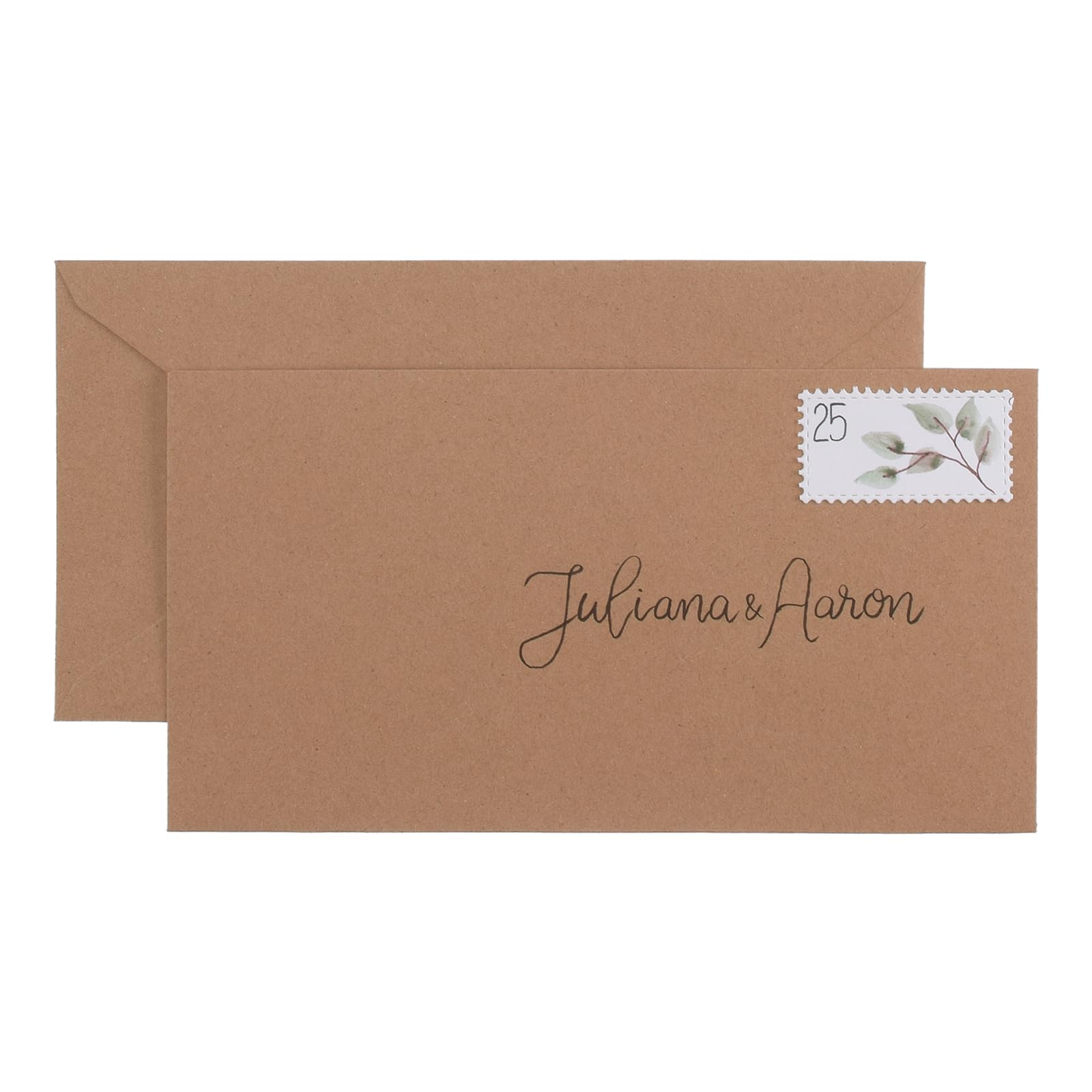 Florence Envelopes White Brown 120 GMS, Envelopes to Peel and Seal, 8.27 x 4.33 Inch, Luxuy Texture - Image 2
