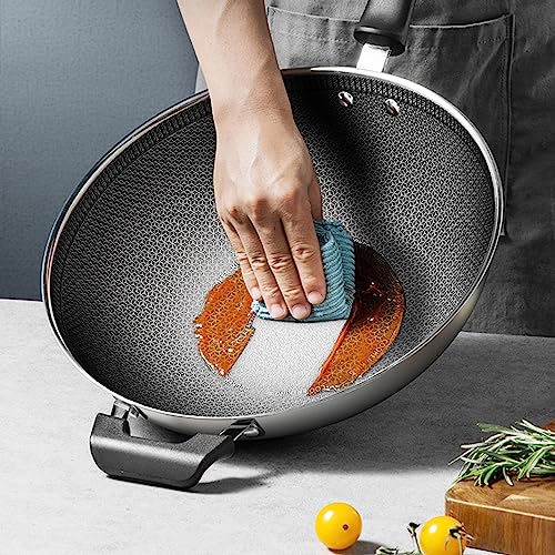 Wok Pan Acero Carbono 34cm con Tapa Antiadherente miniatura 7