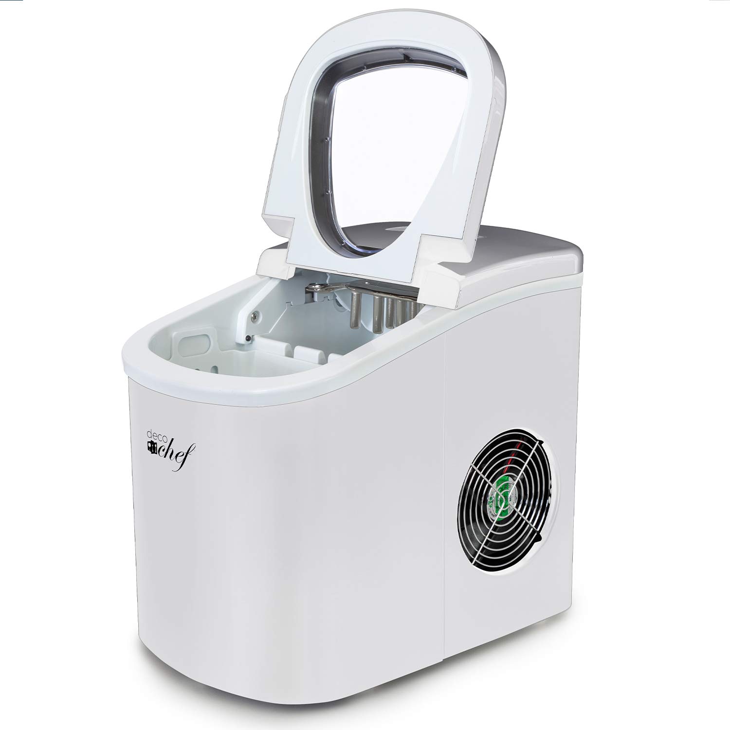 Deco Gear - Macchina per il ghiaccio elettrico compatto, carico superiore, 26 kg al giorno