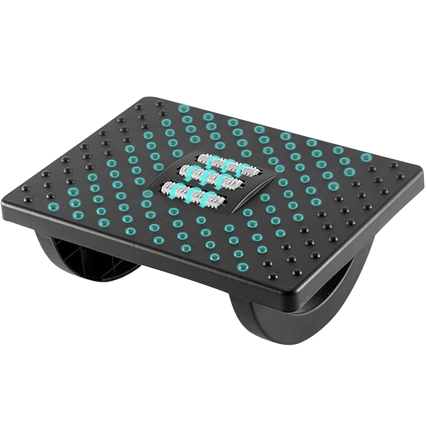 Office Foot Rest Under Desk, Ergonomic Foot Stool, Adjustable Under Desk Foot Rest with Roller Massage, for Improved Posture/Pressure Relief/Straightening The Hunchback, Home (Black)