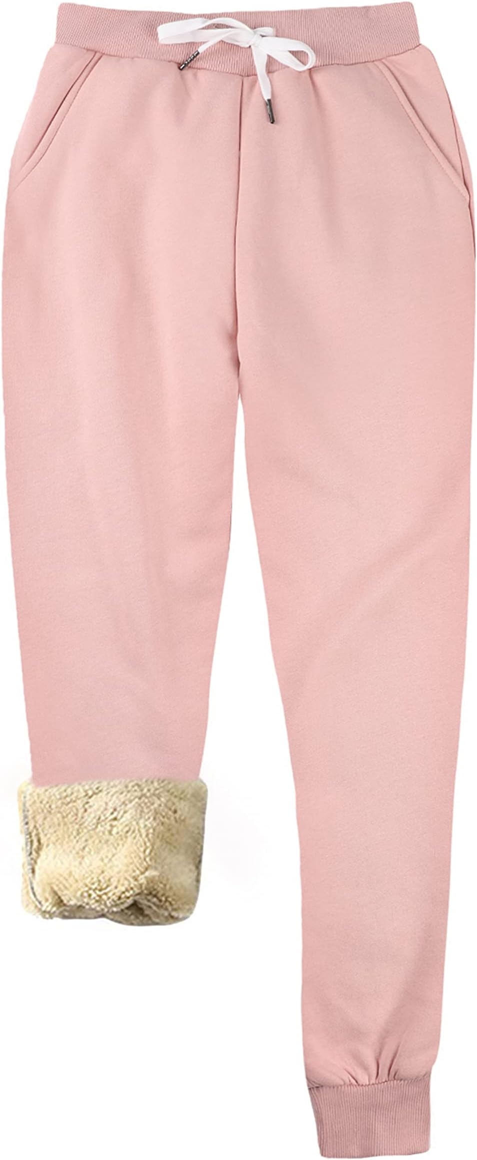 Yeokou Women's Warm Sherpa Lined Athletic Sweatpants Jogger Fleece Pants
