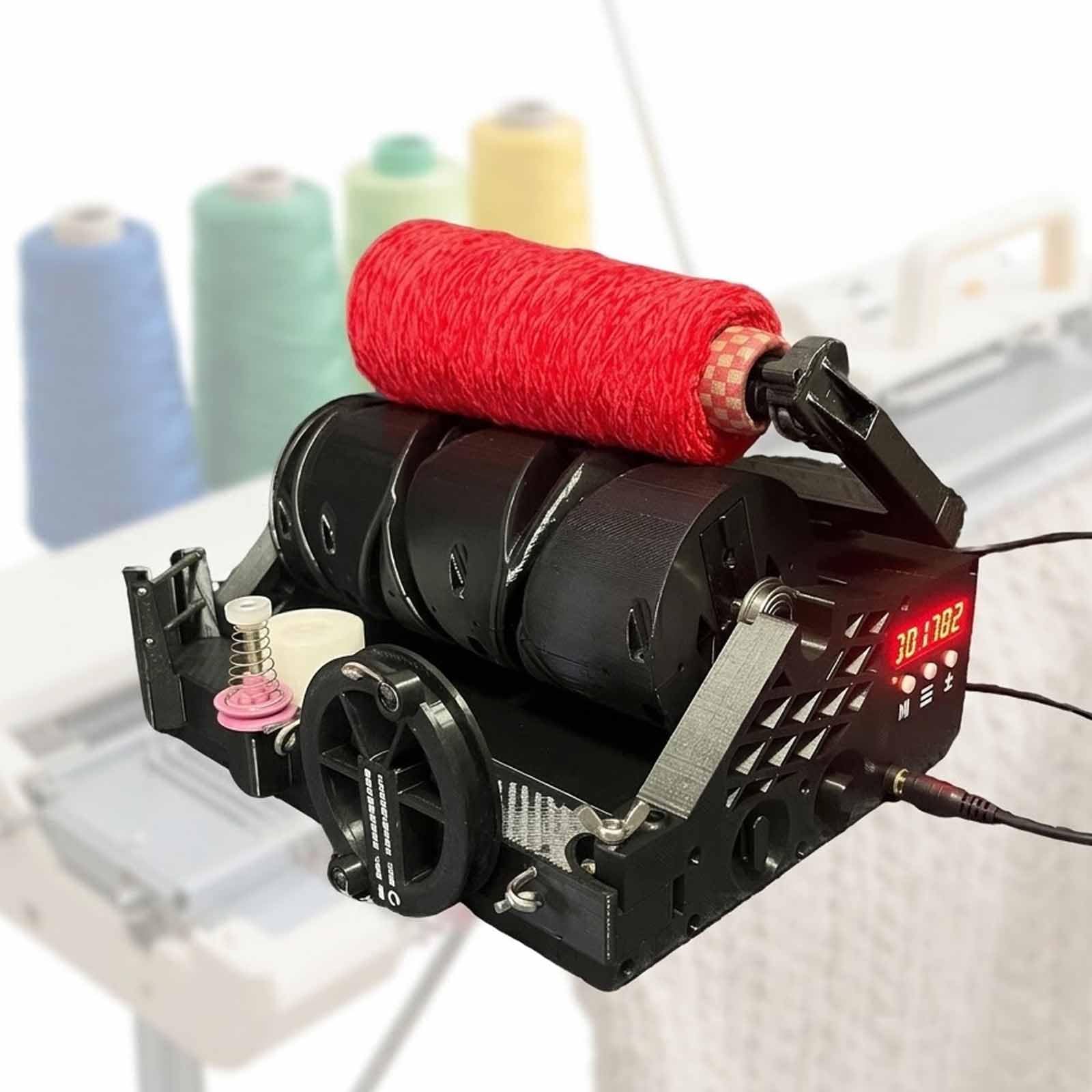 MObyat Automatic Cone Winding Machine, 1500 RPM Automatic Yarn Winding Machine, Length Calculator, Adjustable Speed, and Automatic Pause, for DIY, Crocheting, Sewing and Knitting