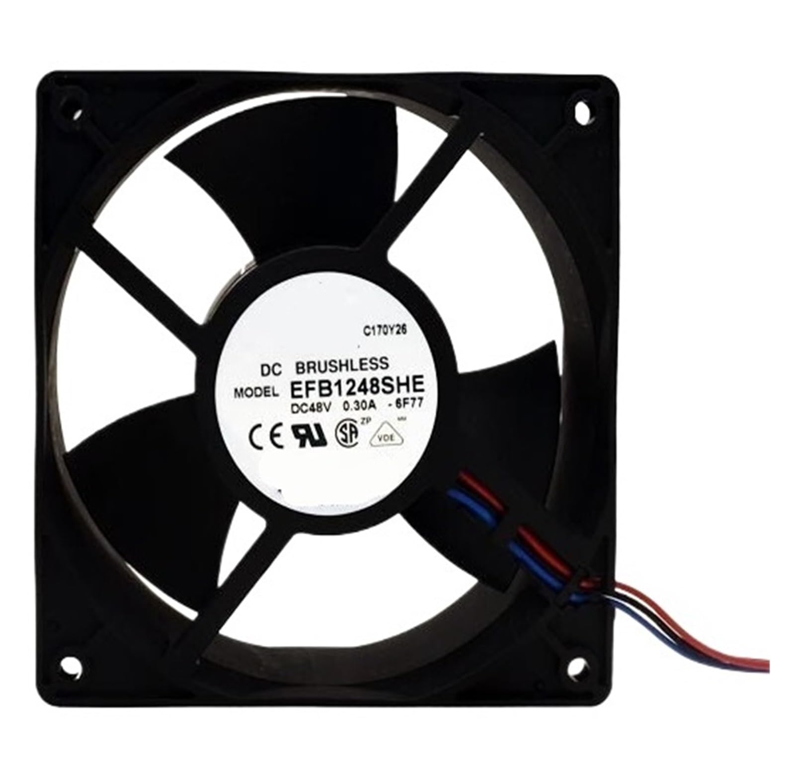 PEQYUACTE 48V Fan EFB1248SHE 120x120x38MM 3-Wire