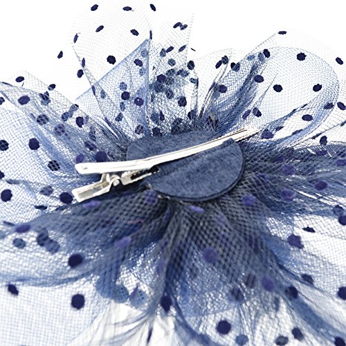 Dreshow HT0003-NA Fascinators Hat Flower Mesh Ribbons Feathers On A Headband And A Clip Tea Party Headwear thumb #4