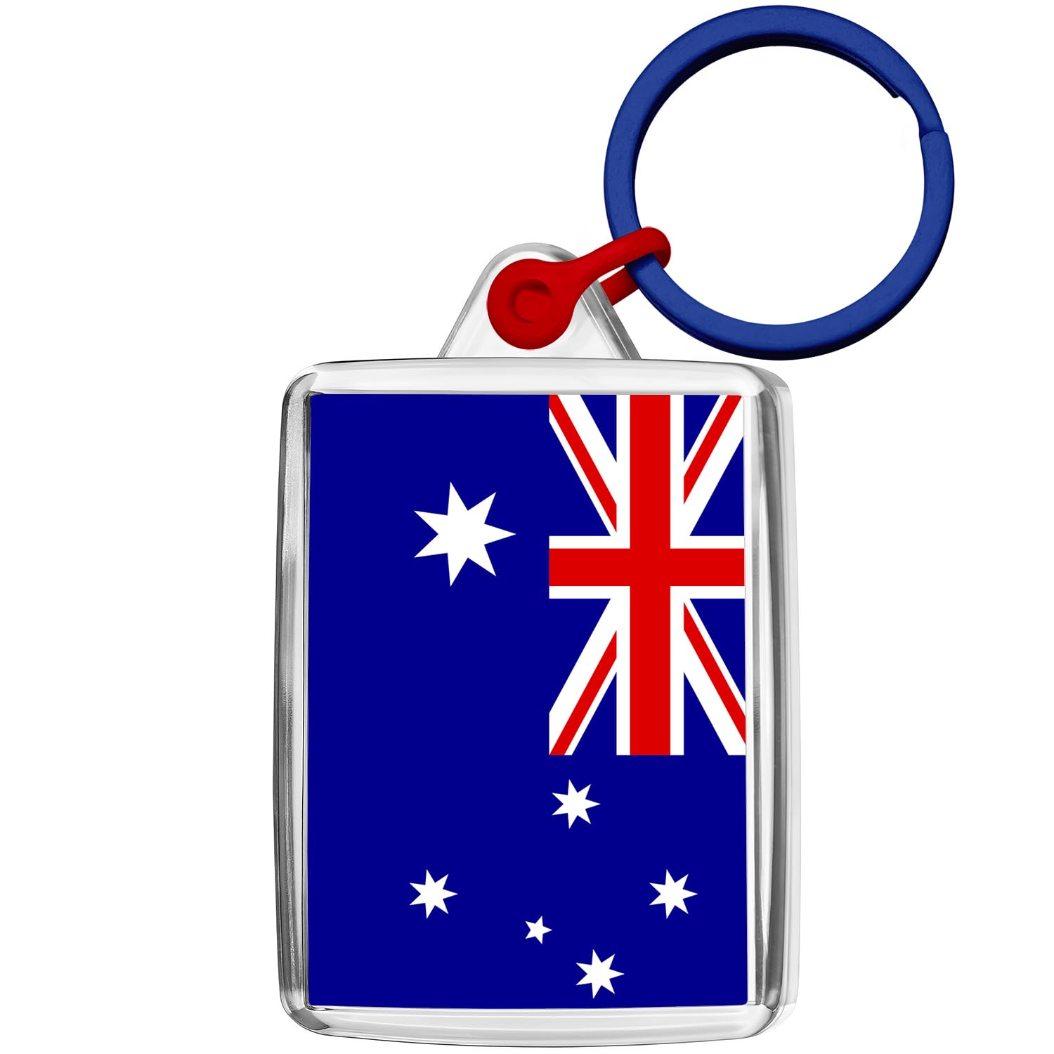 Pixly Unisex Clear Pixly® Australia Flag Keyring Key Fob Australian Country Keychain Keepsake Souvenir Gift