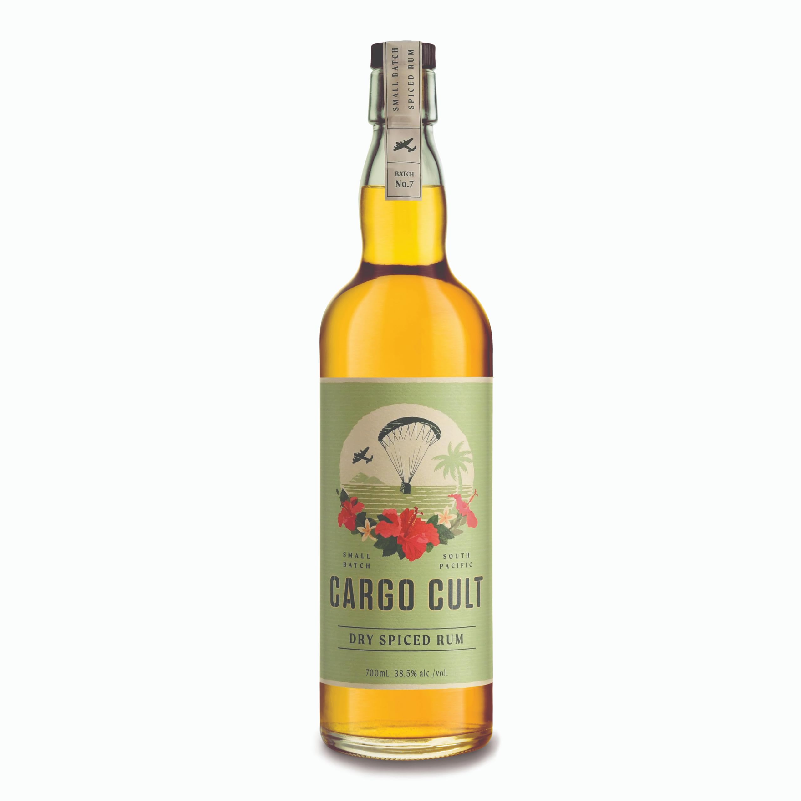 Cargo Cult Spiced Rum 70cl, 38.5% ABV | Natural Flavourings: Cinnamon, Nutmeg and Sweet Vanilla | Signature Dry Finish, South Pacific, Small Batch Premium Rum