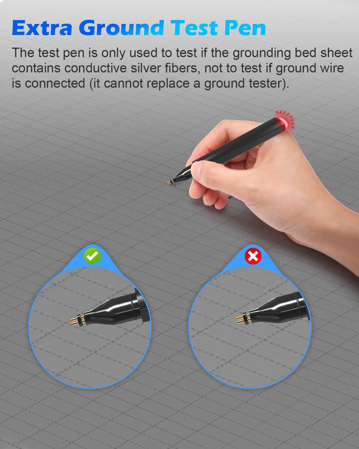 FZF Grounding Sheets Queen Size, Organic Cotton 95%+Pure Silver 5%, Earthing Bed Sheets,Fitted Bed Sheet with Grounding Cord for Better Sleep (Queen, Gray - 60"x 80"x 15" Deep Pocket)