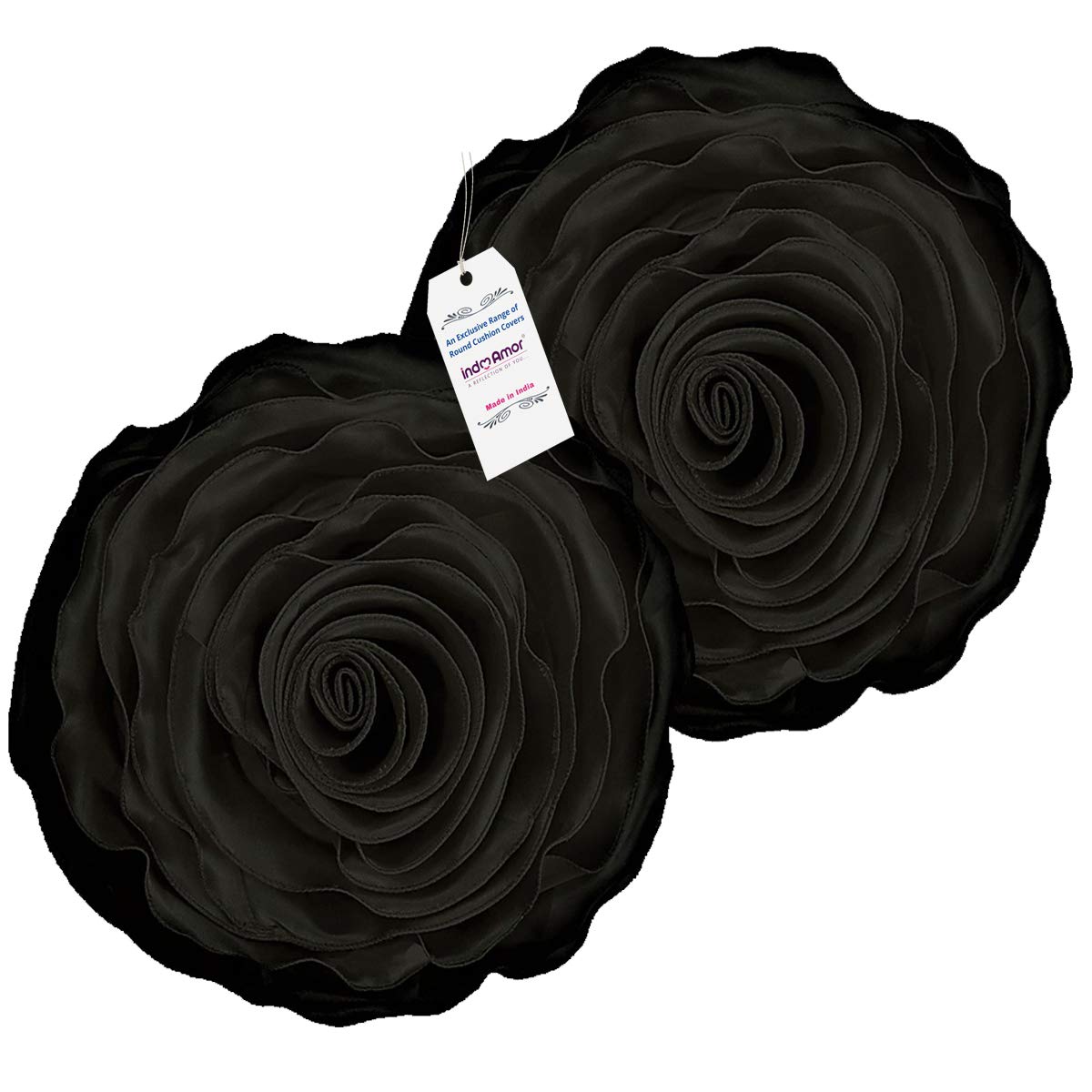 indoAmor Rose Design Super Satin Round Cushion Covers, 16x16 Inches (Red) - Set of 2 (B08YM1XZQP) Amazon Price History, Amazon Price Tracker
