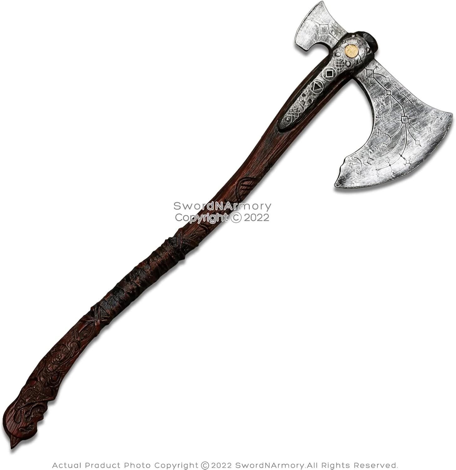 36” War Viking Axe Foam Fantasy Video Game Cosplay Costume Prop - Image 4