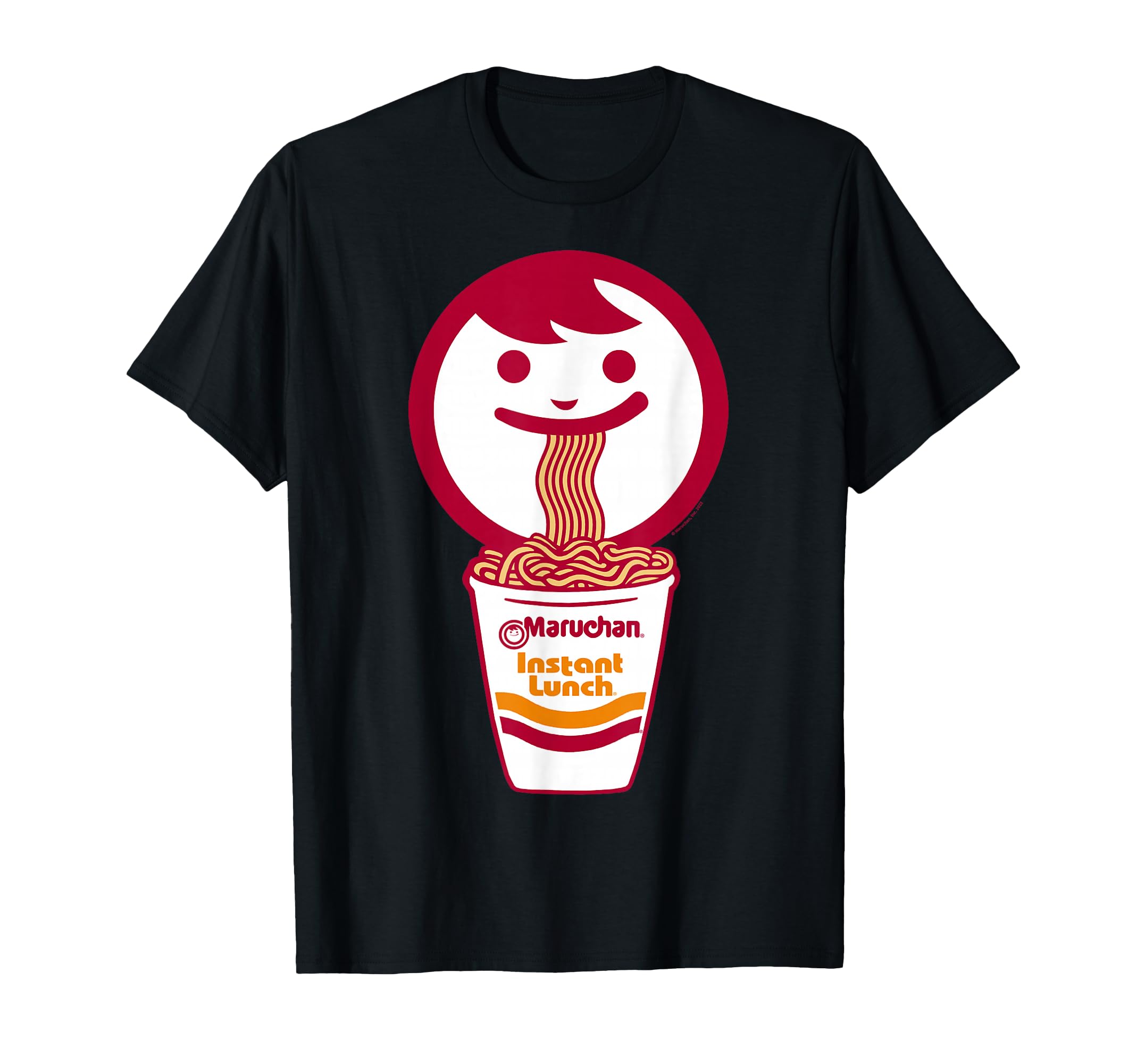 Maruchan Happy Face Eating Ramen Noodles T-Shirt Small