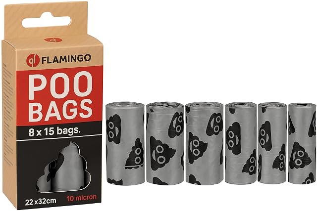 Flamingo Bolsa para LA Caca Basic LACHA Plateada & Negra 8x15PZS